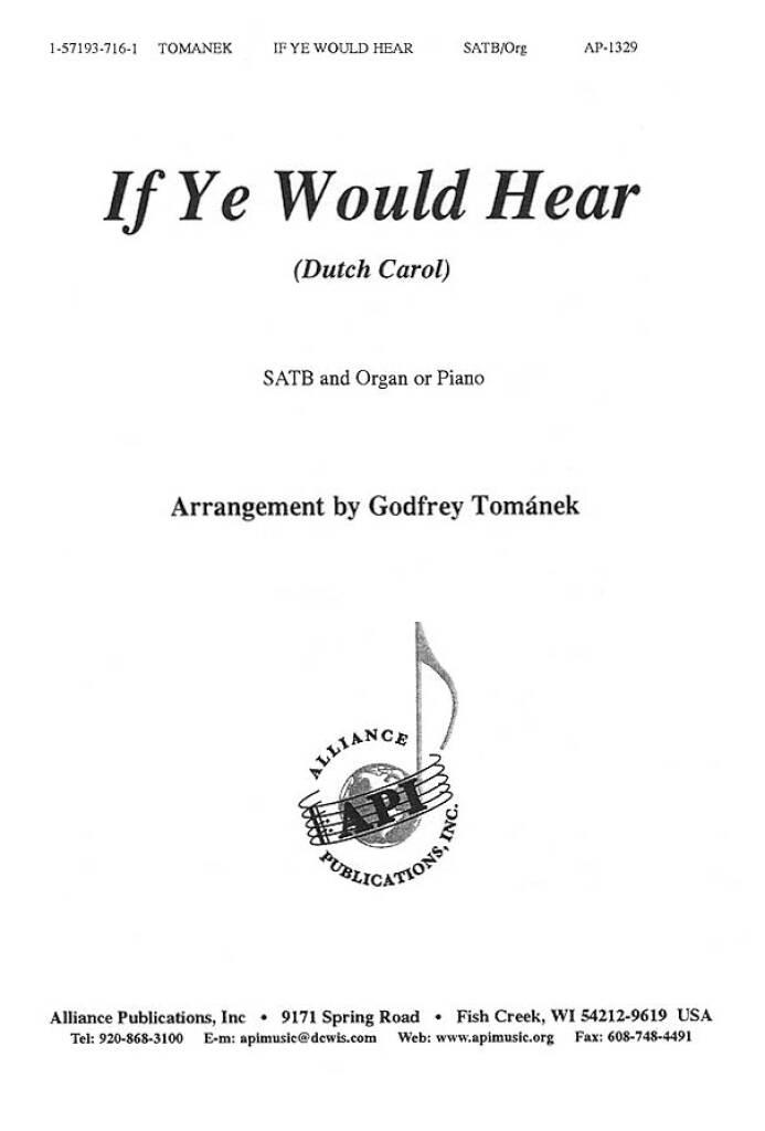If Ye Would Hear