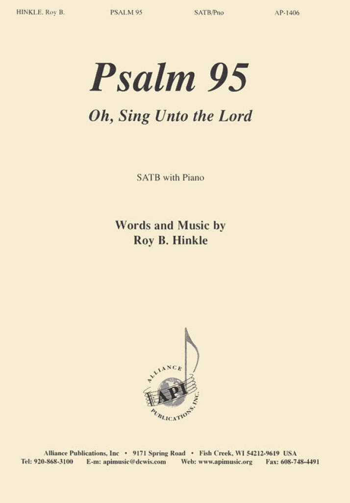 Psalm 95: Oh, Sing Unto the Lord