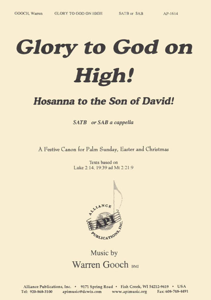 Glory to God - Hosanna