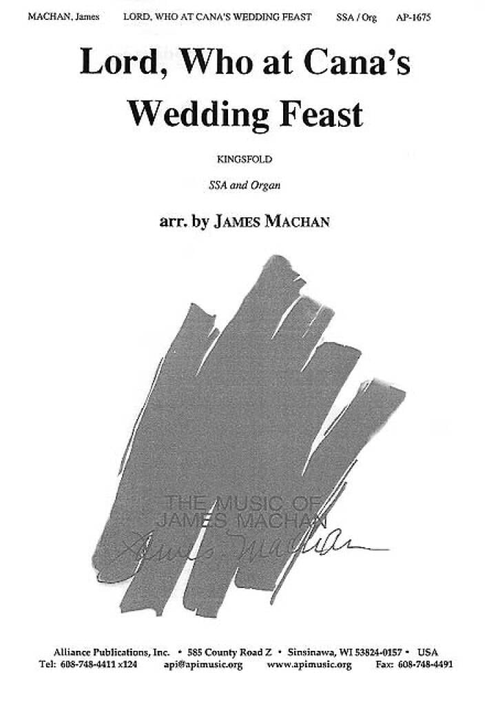 Lord, Who at Cana's Wedding Feast