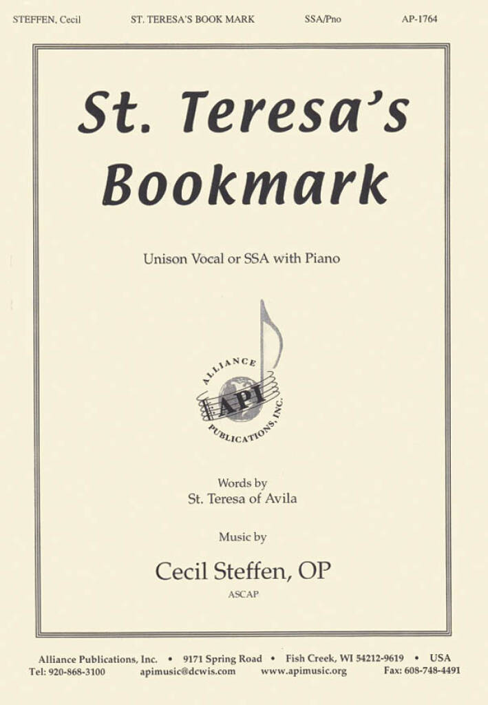 St. Teresa's Bookmark/Let Nothing Disturb Thee