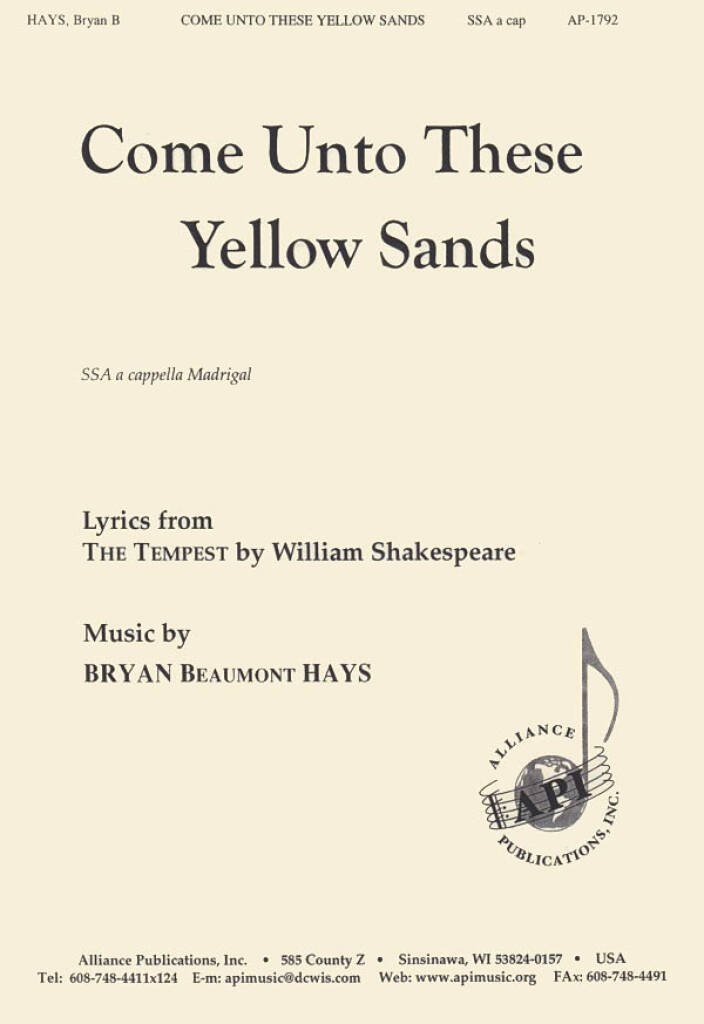 Come Unto These Yellow Sands