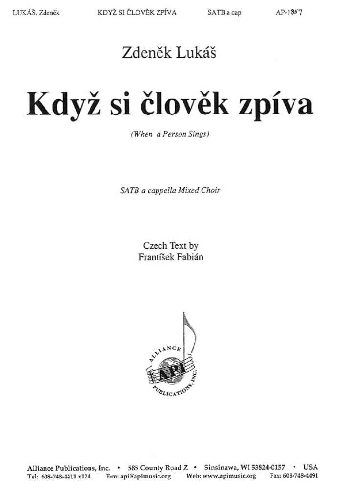 Kdyz Si Clovek Zpíva