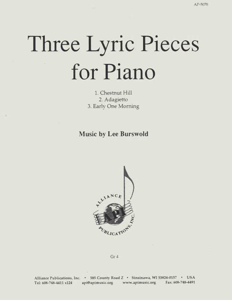 Three Lyric Pieces for Piano