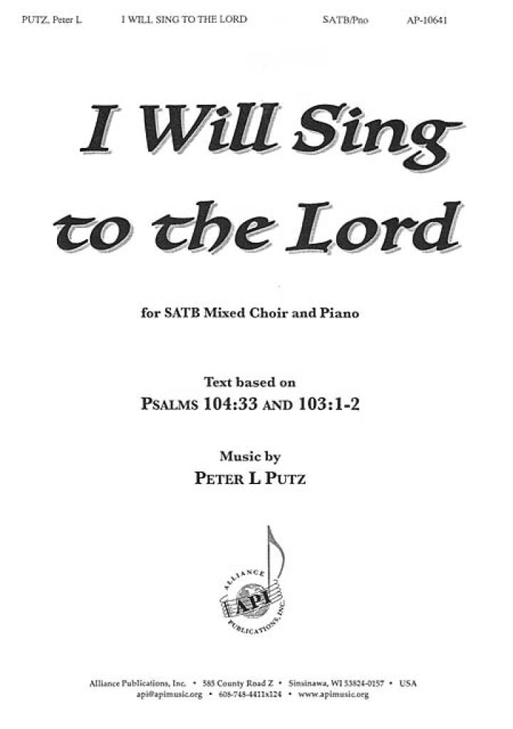 I Will Sing to the Lord