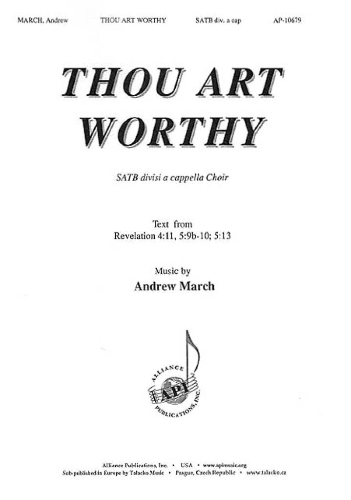 Thou Art Worthy: A New Canticle
