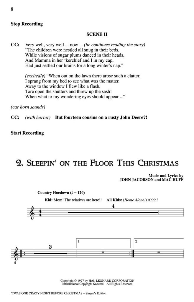 Twas One Crazy Night Before Christmas Musical