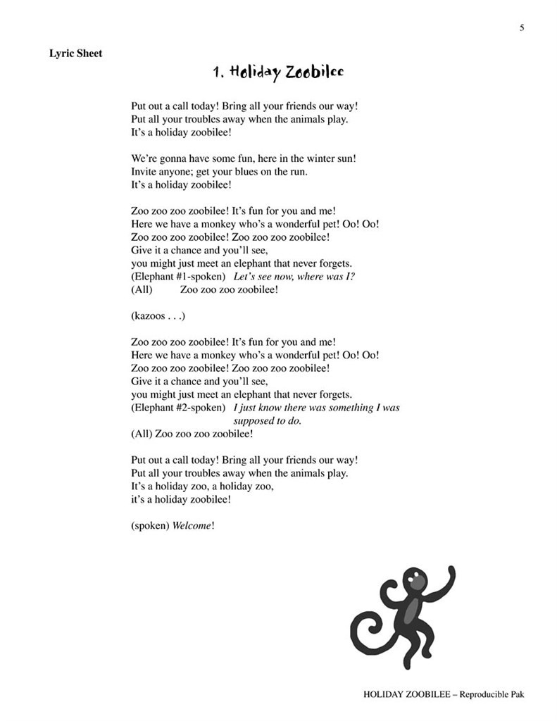 Holiday Zoobilee Musical