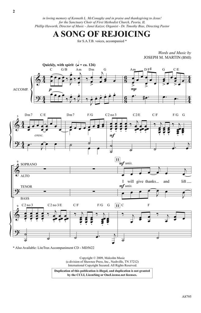A Song of Rejoicing