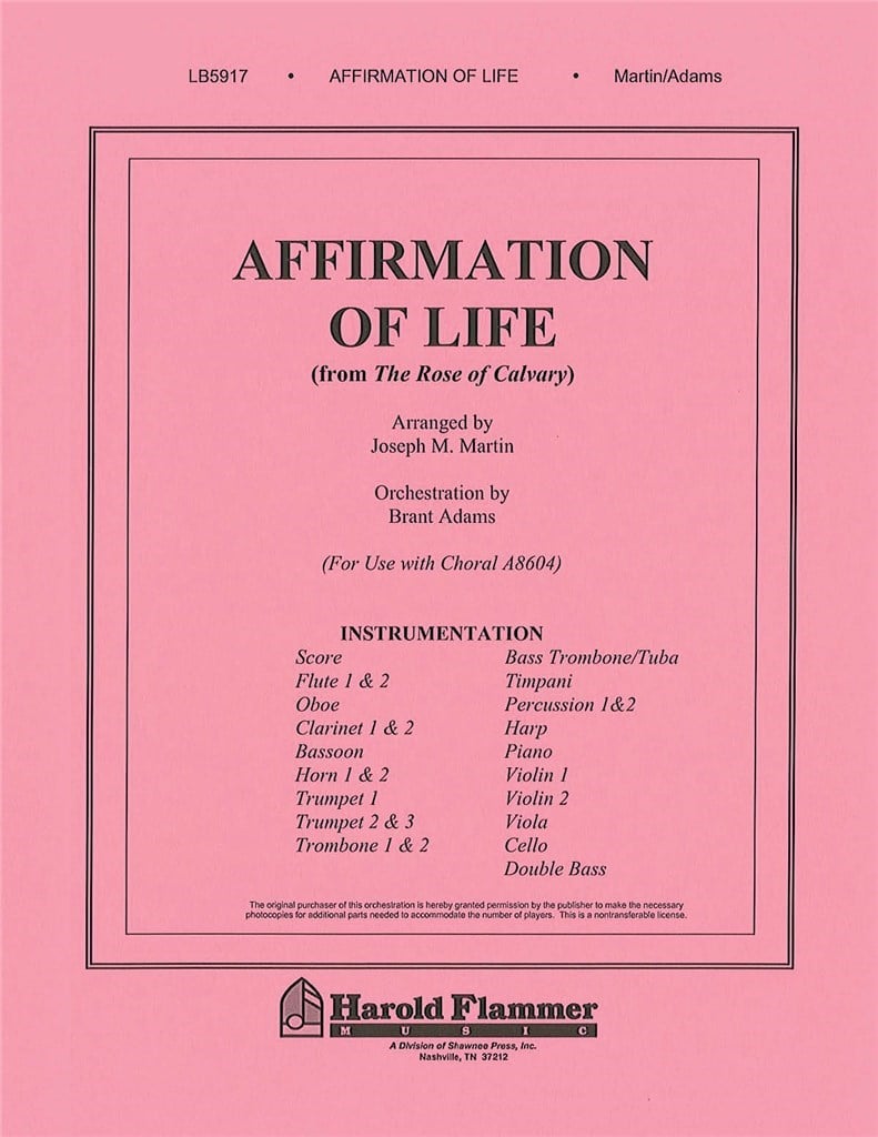 Affirmation of Life from Rose of Calvary