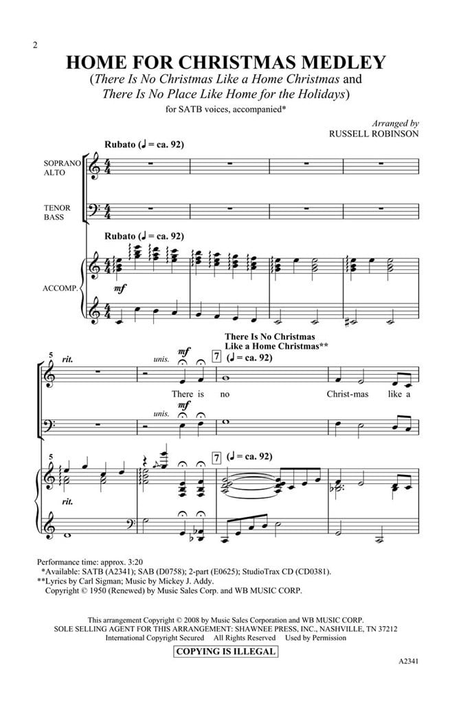 Home for Christmas Medley
