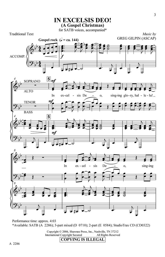 In Excelsis Deo (A Gospel Christmas)