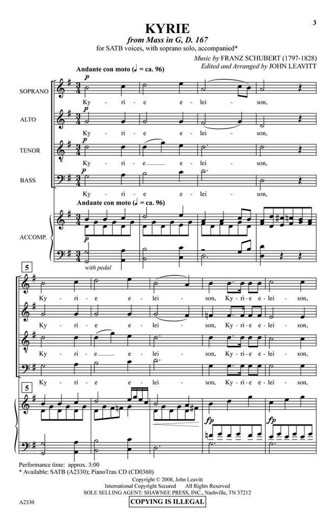 Kyrie (from Schubert's Mass in G)