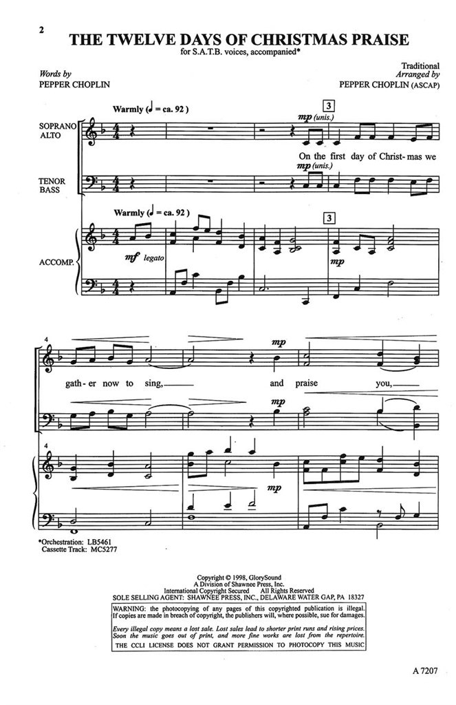 The Twelve Days of Christmas Praise