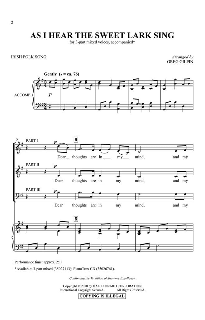 As I Hear the Sweet Lark Sing