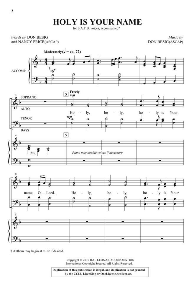 Holy Is Your Name