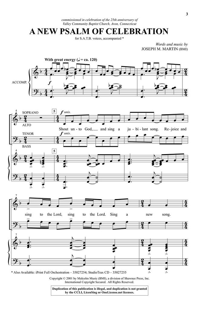 A New Psalm of Celebration