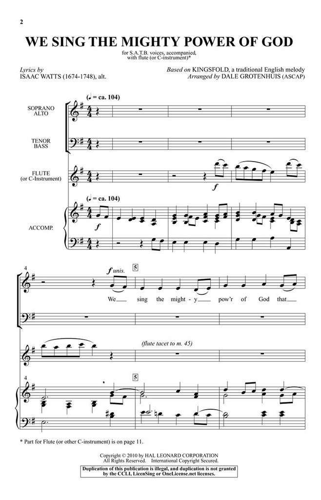 We Sing the Mighty Power of God