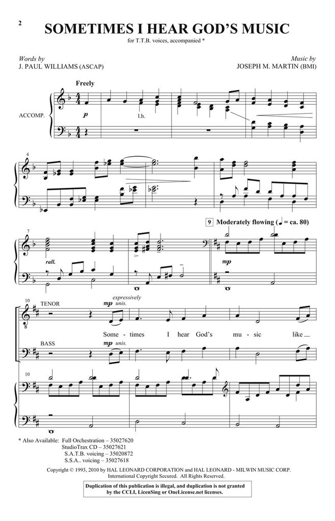 Sometimes I Hear God's Music