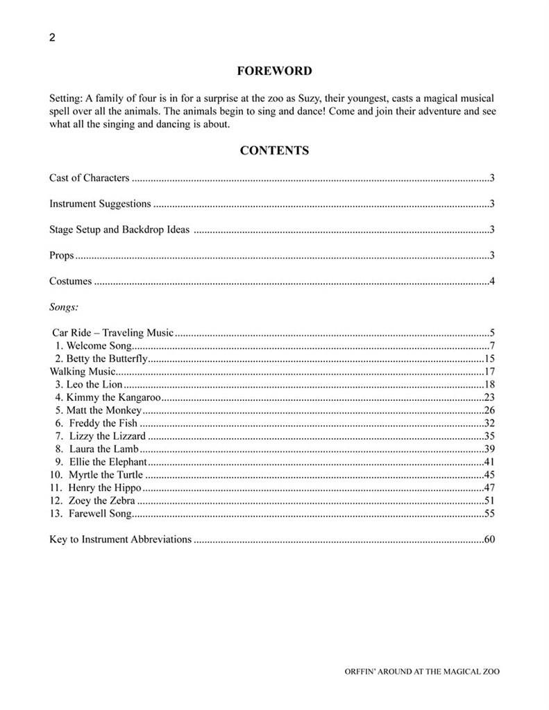 Orffin' Around at the Magical Zoo