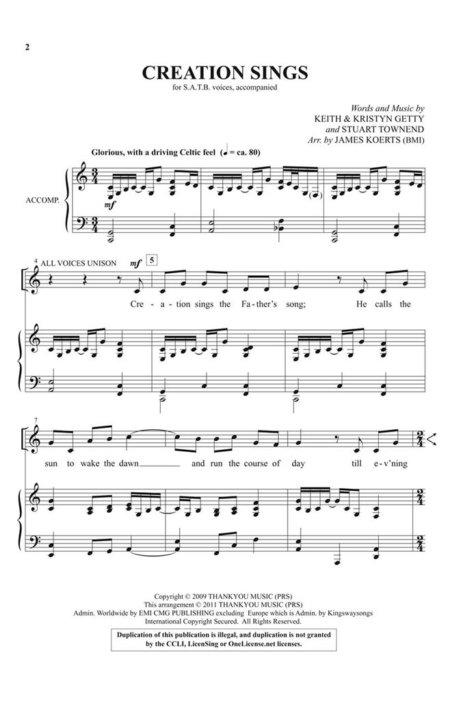 Creation Sings the Father's Song