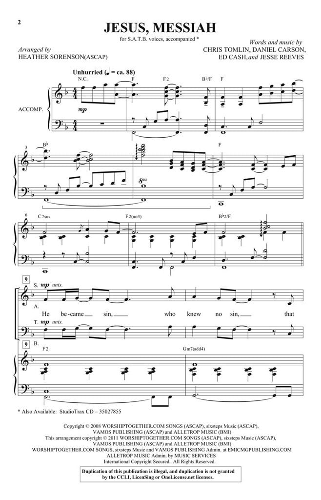 Jesus Messiah - Benson Orchestra Series, Vol. 6