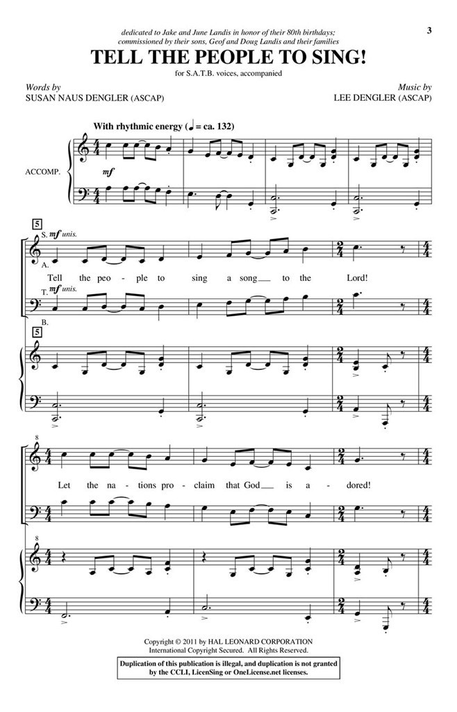 Tell the People to Sing!