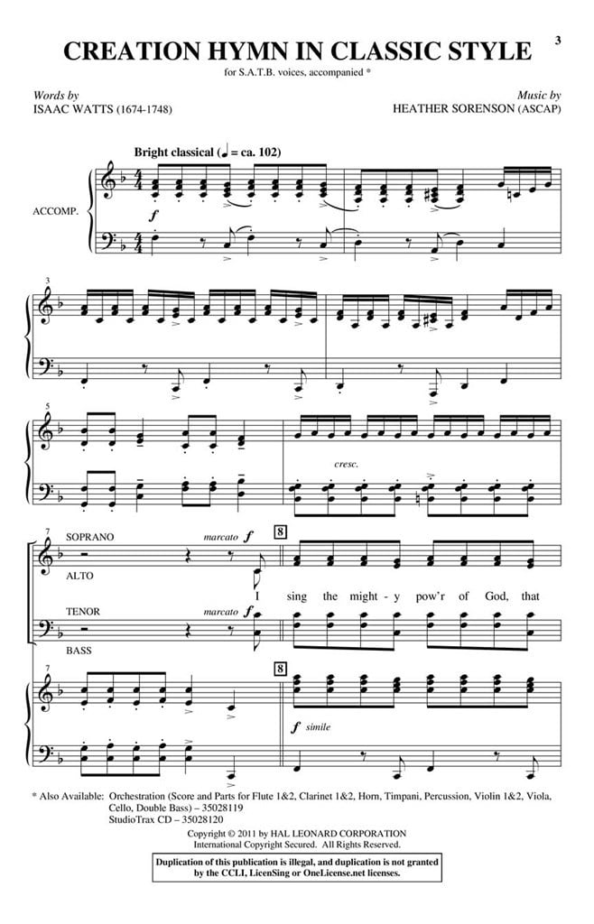 Creation Hymn In Classic Style