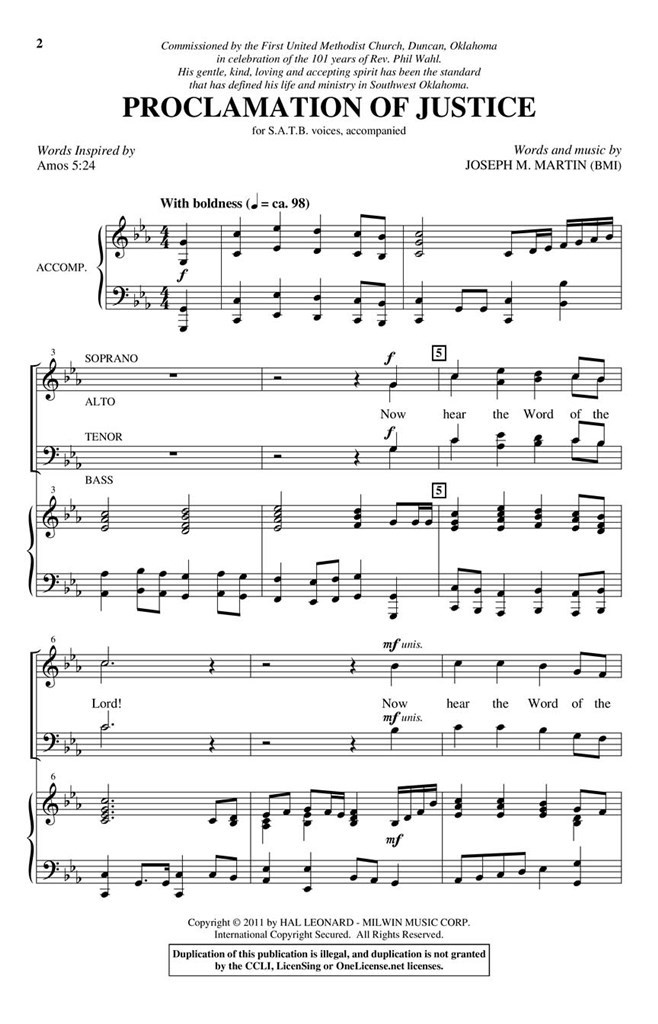 Proclamation of Justice