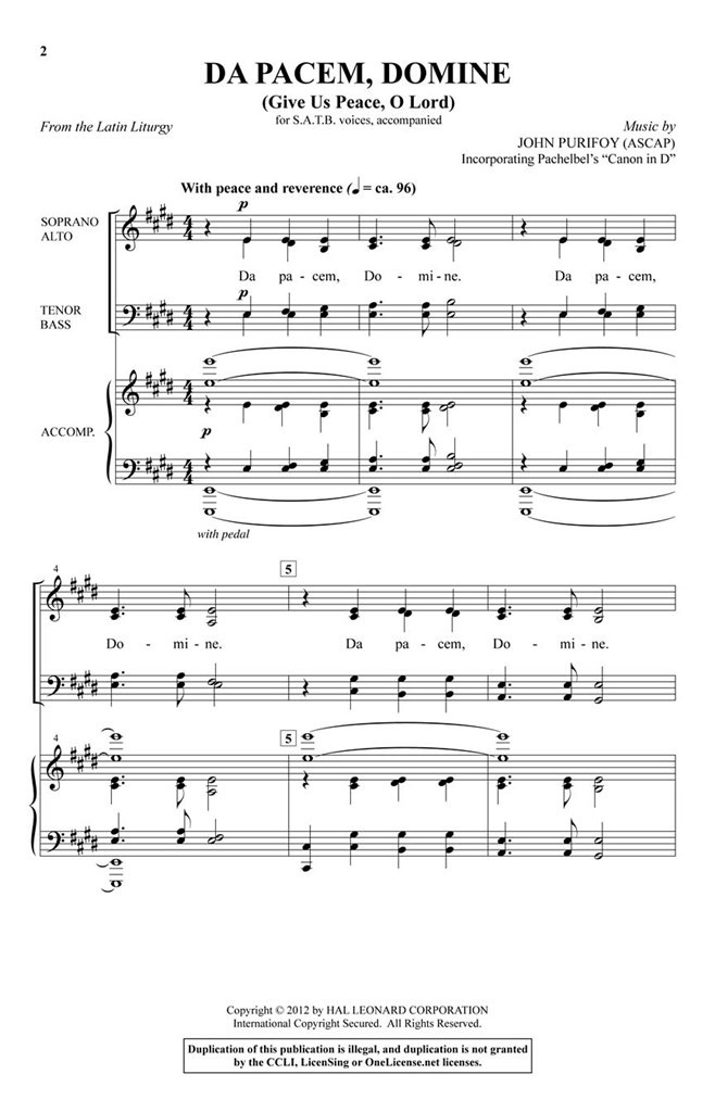 Da Pacem, Domine