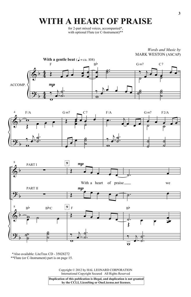 With a Heart of Praise