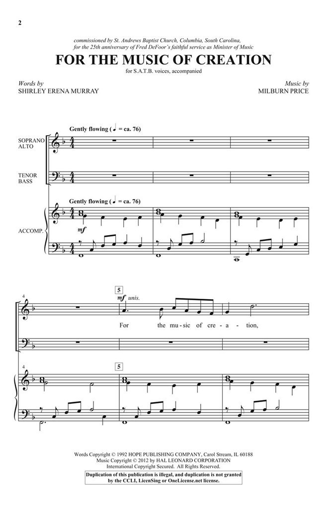 For the Music of Creation