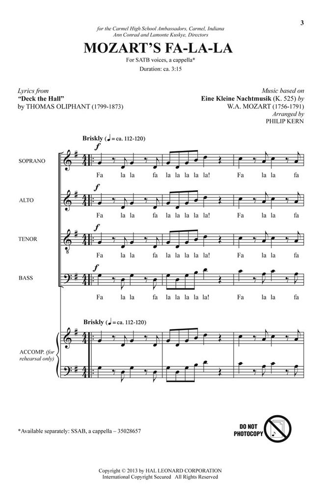Mozart's Fa-la-la
