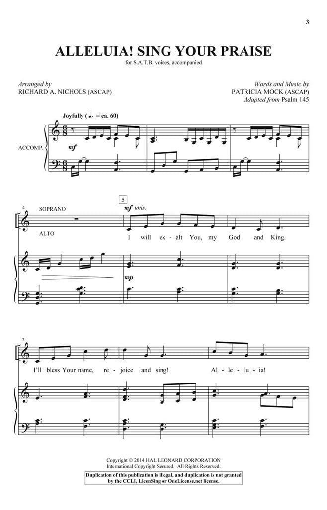 Alleluia! Sing Your Praise