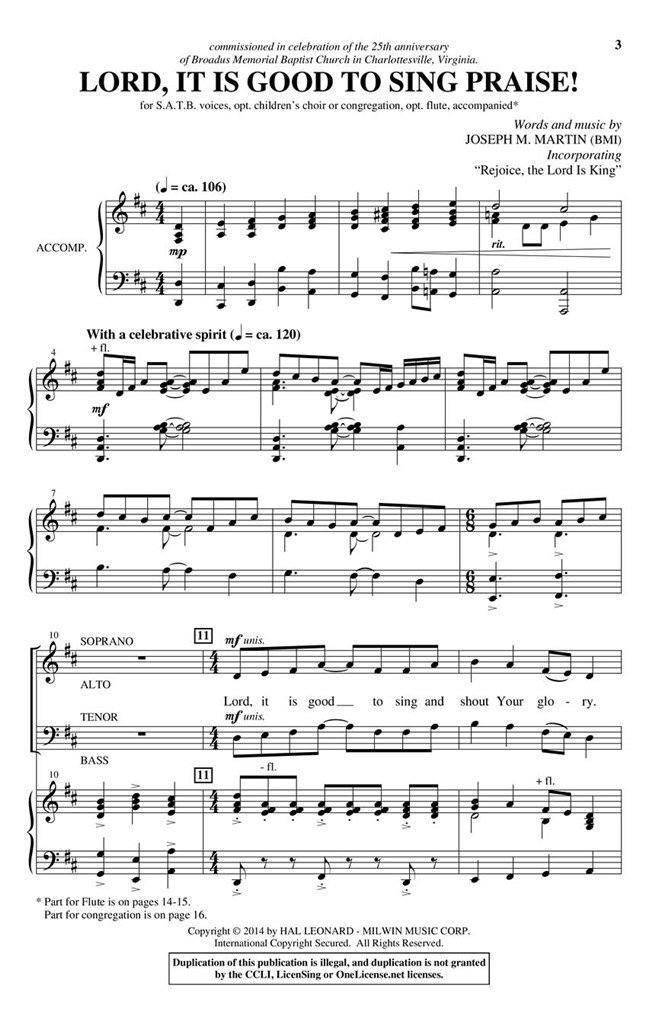 Lord, It Is Good to Sing Praise!