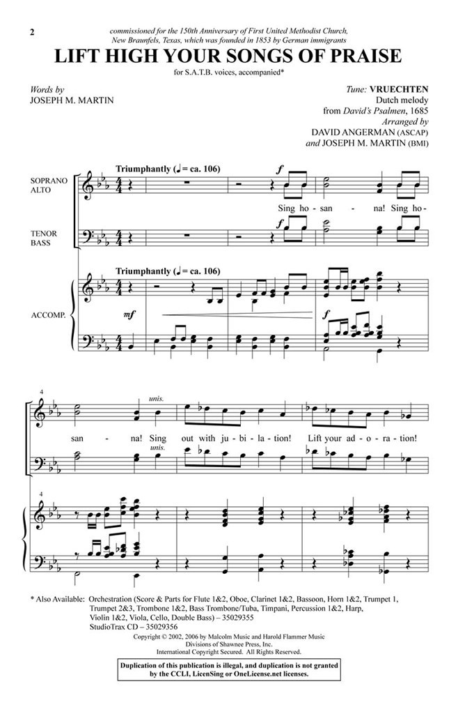 Lift High Your Songs of Praise