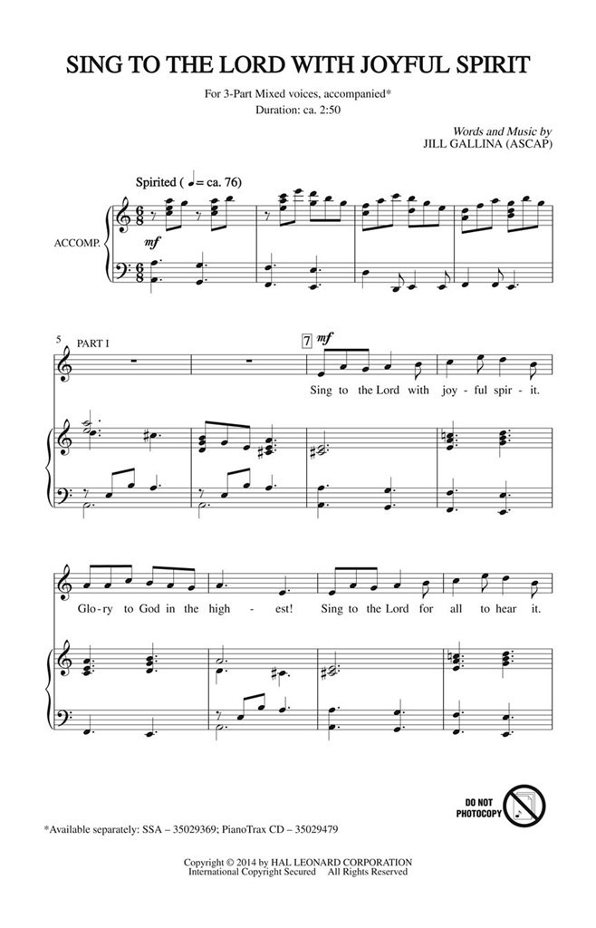 Sing to the Lord with Joyful Spirit