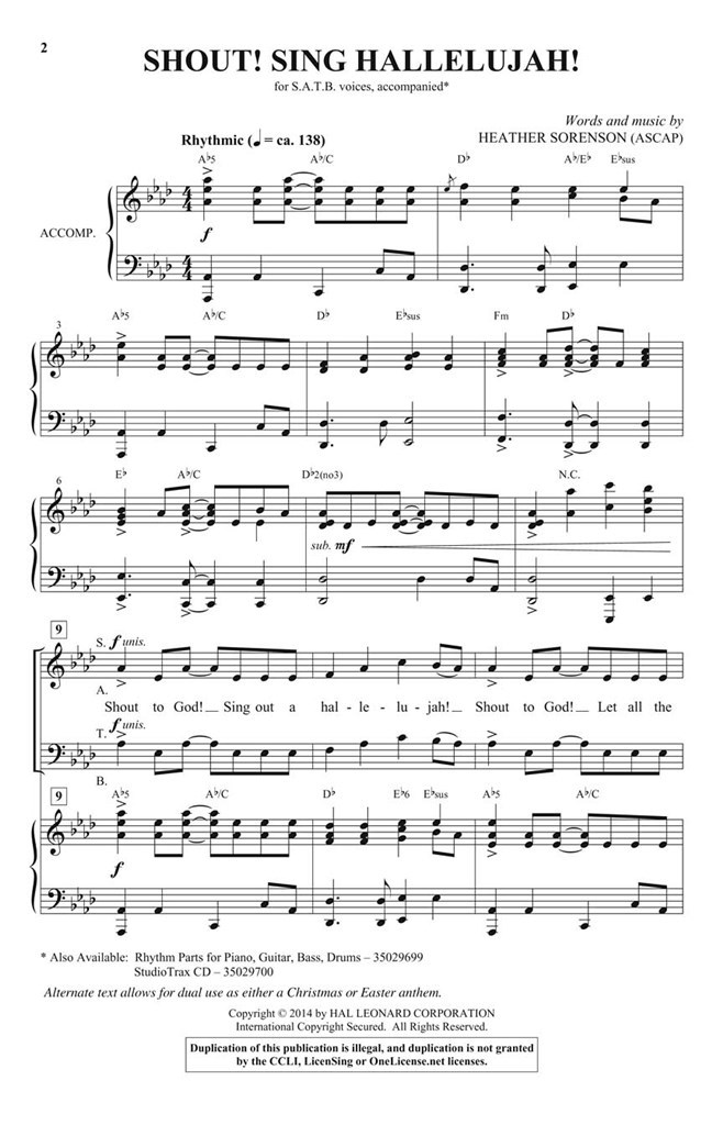 Shout! Sing Hallelujah!