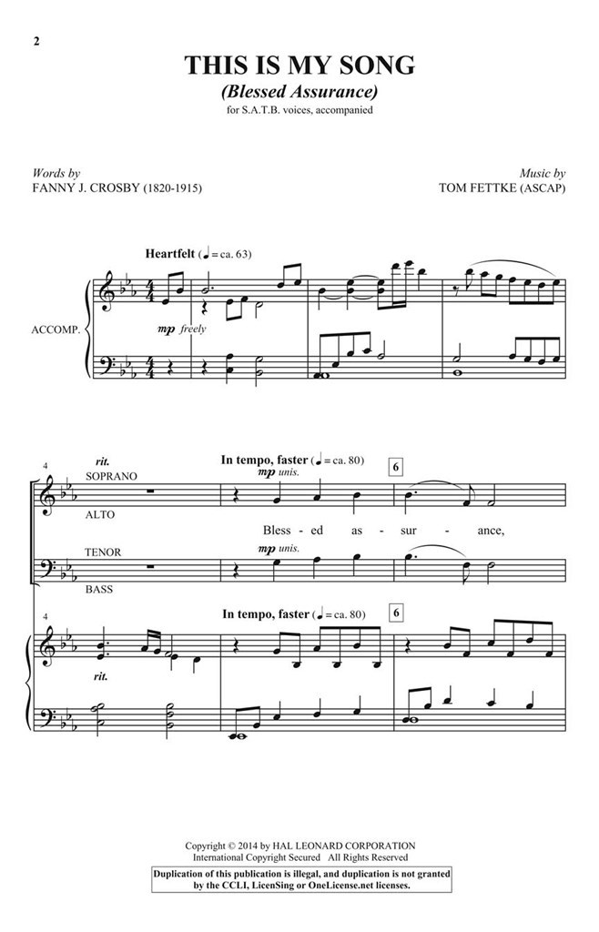 This Is My Song (Blessed Assurance)