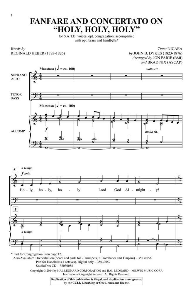 Fanfare and Concertato on Holy, Holy, Holy
