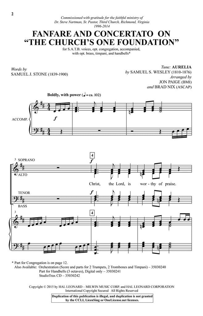 Fanfare & Concertato on The Church's Foundation