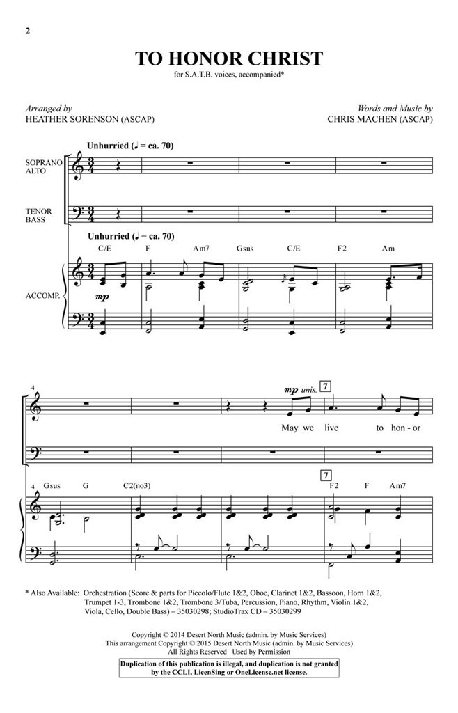 To Honor Christ