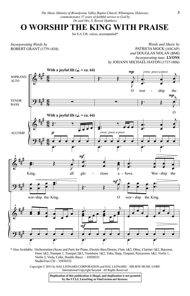 O Worship the King with Praise