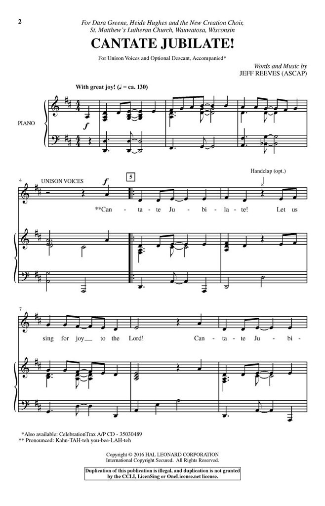 Cantate Jubilate!