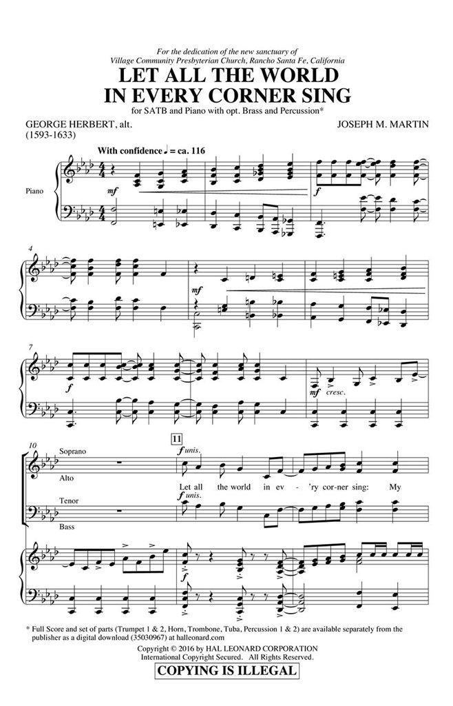 Let All the World in Every Corner Sing