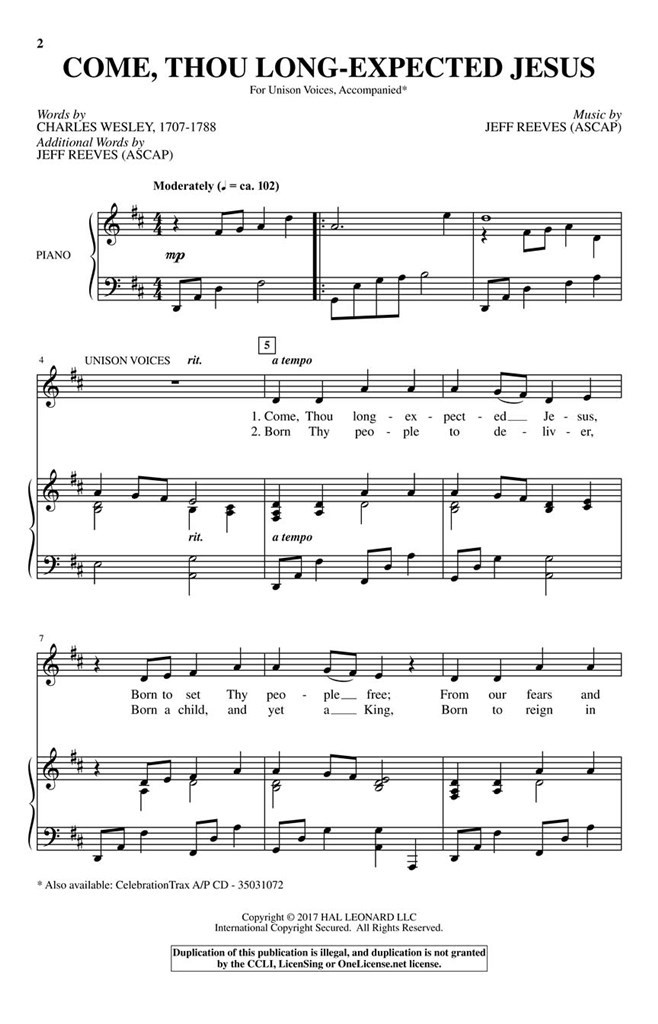 Come, Thou Long-Expected Jesus