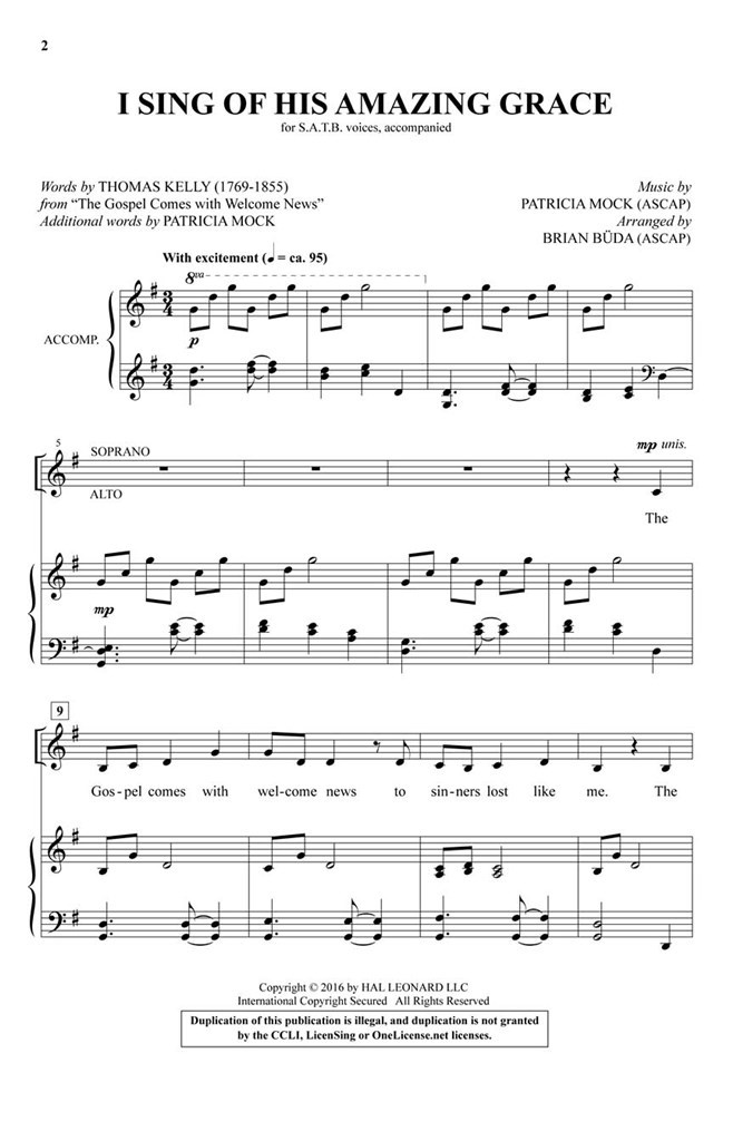 I Sing of His Amazing Grace