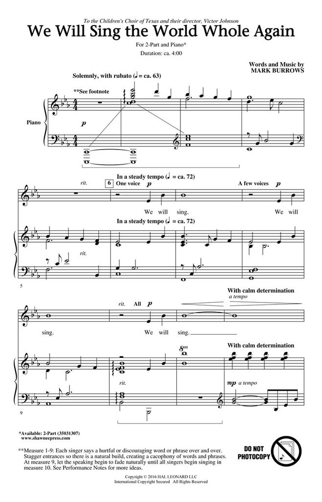 We Will Sing the World Whole Again