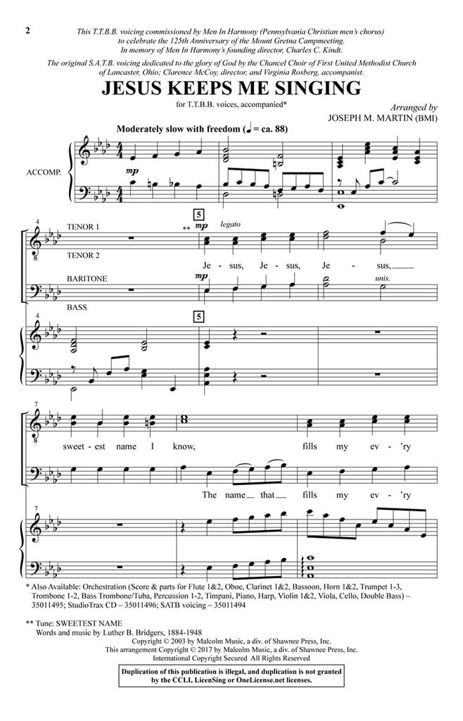 Jesus Keeps Me Singing
