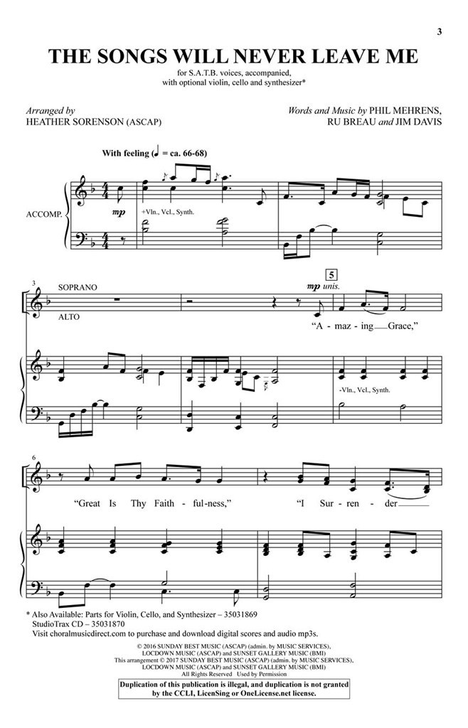 The Songs Will Never Leave Me